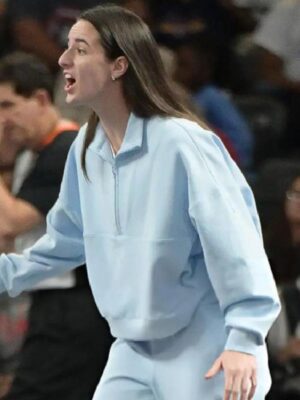 Caitlin Clark Blue Half-zip Jacket