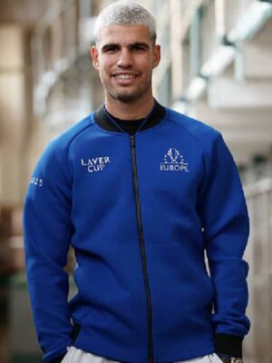 Carlos Alcaraz Team Europe Blue Zipper Jacket