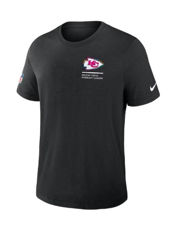 Crucial Catch Kansas City Chiefs 2025 Black T-Shirt