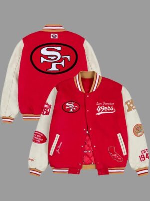 Golf Wang SF 49ers Red White Varsity Jacket