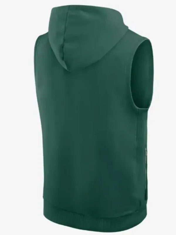 Green Bay Packers Sideline Sleeveless Pullover Hoodie Vest