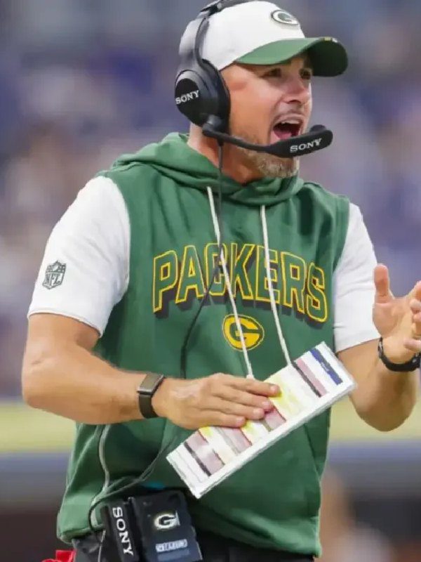 Green Bay Packers Sideline Sleeveless Pullover Vest Hoodie