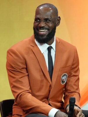 Hall Of Fame 2025 LeBron James Orange Jacket