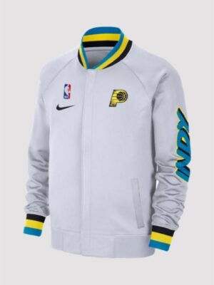 Indiana Pacers White 2024_25 Full-Zip Jacket