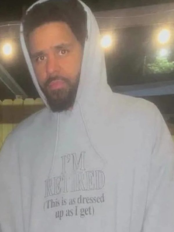 J. Cole Vetements I'm Retired Grey Hoodie