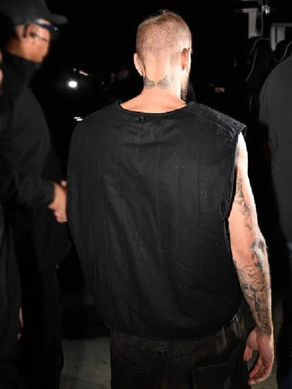 Justin Bieber LA Snap-tab Vest Black