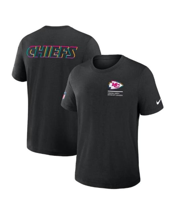 Kansas City Chiefs 2025 Crucial Catch Black T-Shirt