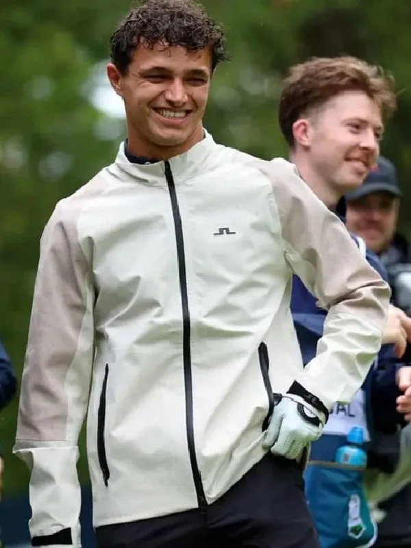 Lando Norris 2025 BMW PGA Championship White Zipper Jacket