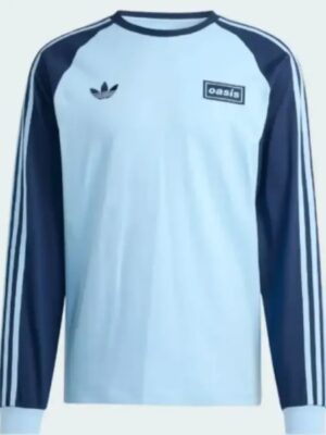Oasis Tour 3-Stripes Long Sleeves T-Shirt Blue