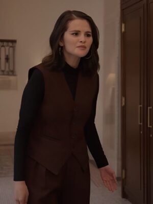 Only Murders in The Building 2025 Selena Gomez Brown Vest