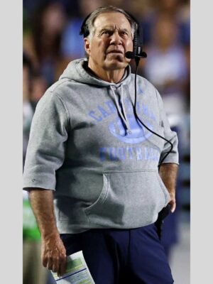 Bill Belichick North Carolina Tar Heels Grey Hoodie