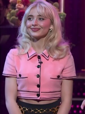 SNL S50 Sabrina Carpenter Crop Top in Pink