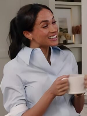 TV-Series With Love Meghan S02 Meghan Markle Blue Striped Shirt