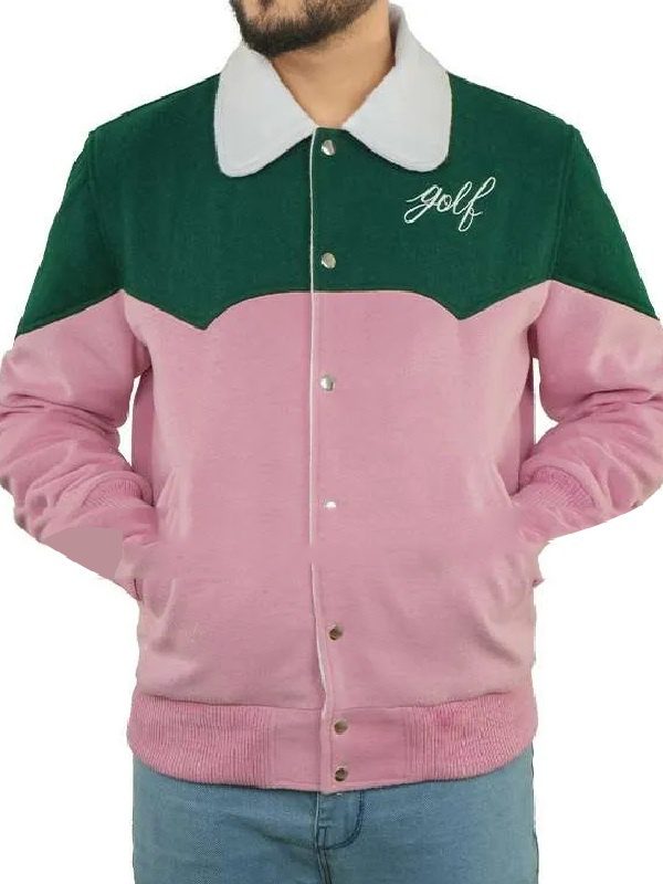 Tyler The Creator Green & Pink Golf Cowboy Fleece Jacket