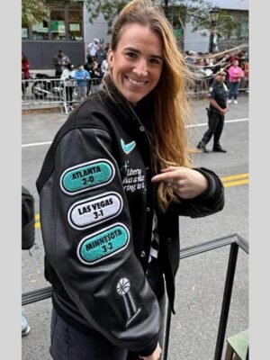 WNBA Liberty Championship Sabrina Black Varsity Jacket