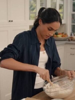 With Love, Meghan Season 2 Meghan Markle Black Striped Shirt