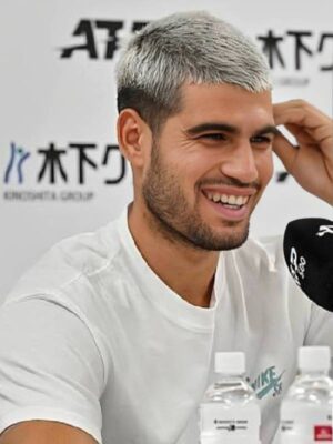 ATP Japan Open 2025 Carlos Alcaraz White T-Shirt