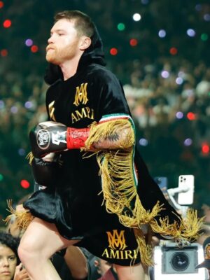 Canelo Alvarez Amiri Black Hooded Robe