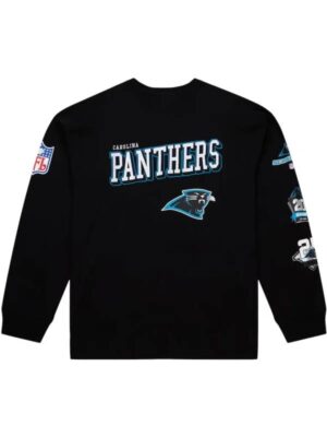 Carolina Panthers Training Camp Vintage Logos Black Pullover Sweatshirt