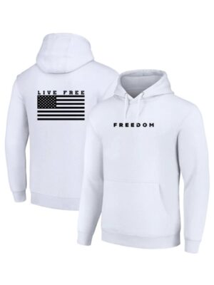 Charlie Kirk Freedom White Hoodie