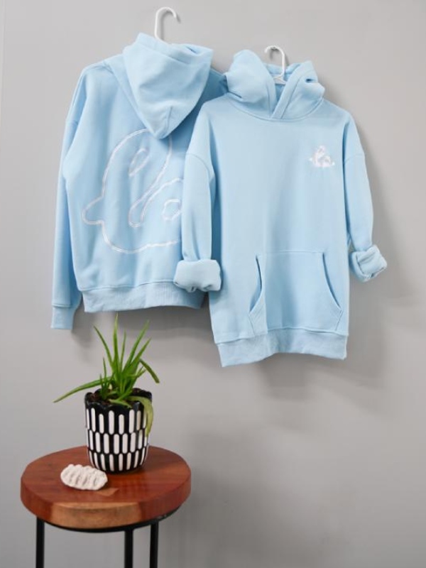 Lola Winters Pullover Oversized Hoodie Light Blue