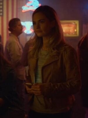Movie Swiped 2025 Lily James Suede Brown Jacket