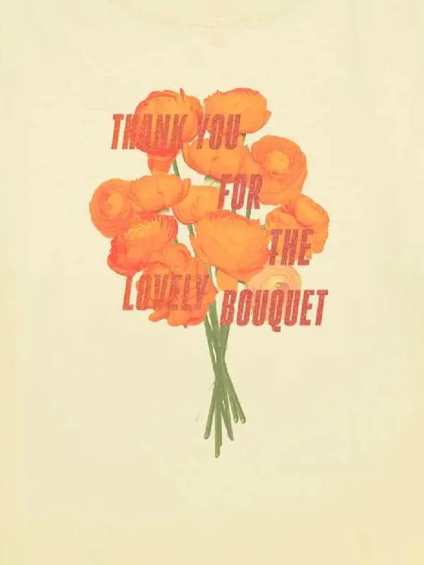 Recreated - Taylor Swift Thank You For The Lovely Bouquet Cropped T-Shirt