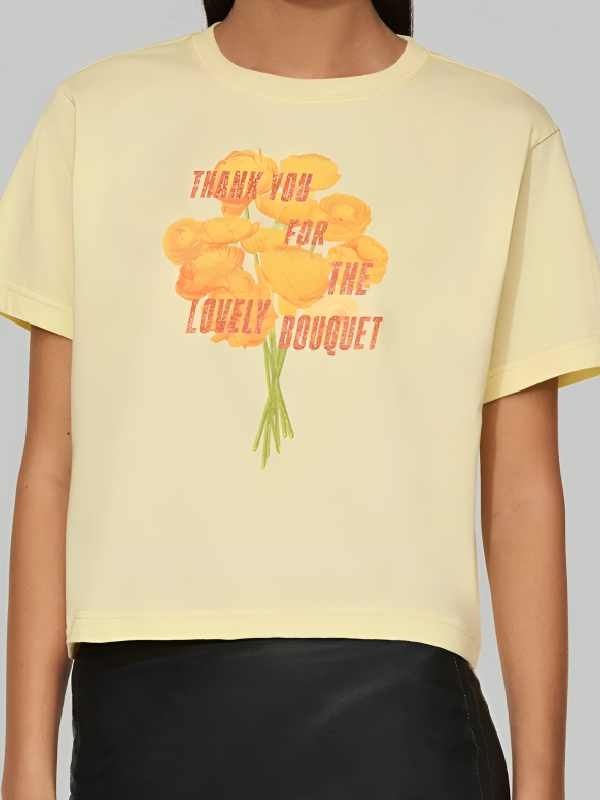 Thank You For The Lovely Bouquet Crop T-Shirt