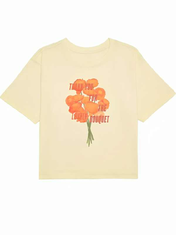Thank You For The Lovely Bouquet Cropped T-Shirt