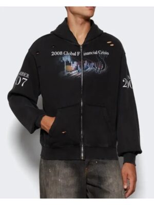 2008 Global Financial Crisis Printed Hoodie