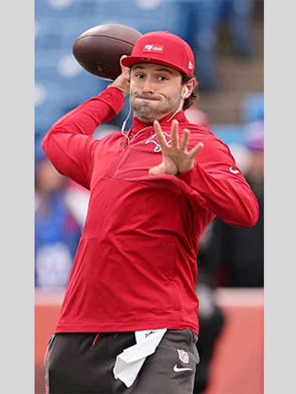 Buccaneers Red Half-Zip Anorak Pullover Jacket