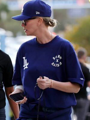 Charlize Theron 2025 World Series LA Blue Pullover Shirt