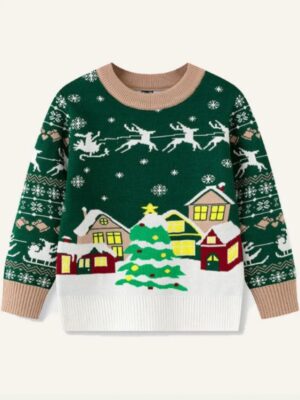 Christmas Tree Green Sweater