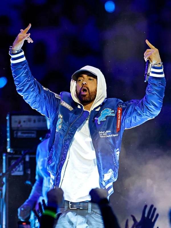 Eminem Thanksgiving Day 2025 Football Game Detroit Lions Bomber Jacket