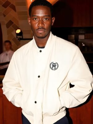 F1 The Movie Damson Idris White Bomber Jacket