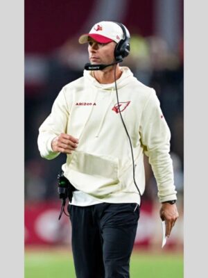 Jonathan Gannon Arizona Cardinals 2025 Rivalries Sideline Cream Hoodie