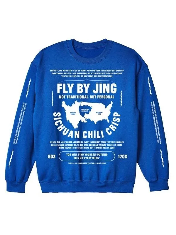 Kristen Bell Graphic Blue Fleece Sweatshirt from Nobody Wants This