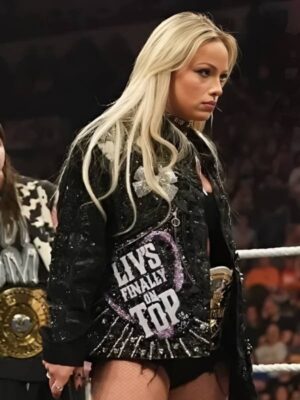 Liv Morgan Black Tweed Jacket from Monday Night RAW