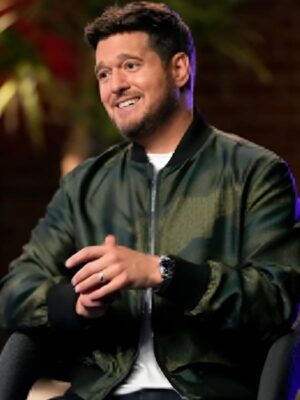 Michael Bublé The Voice S28 Camo Bomber Jacket