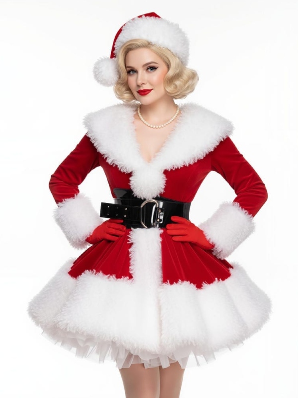 Mrs Claus Red Christmas Dress