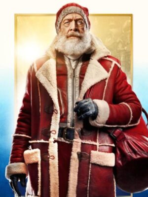 Red One J.K. Simmons Santa Claus Leather Coat