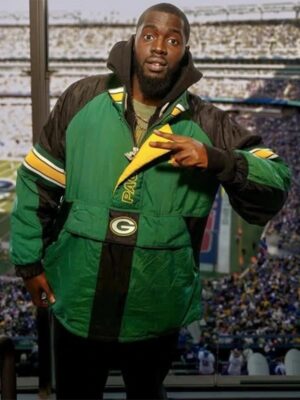 Sheck Wes Green Bay Packers Half-Zip Jacket