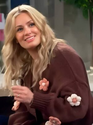 The Neighborhood Beth Behrs Brown Flower Cardigan