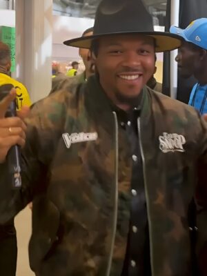 The Voice S28 Team Snoop x LA Chargers Camo Satin Jacket