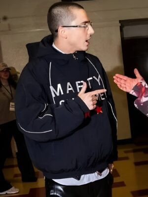 Timothée Chalamet Marty Supreme Hooded Black Jacket