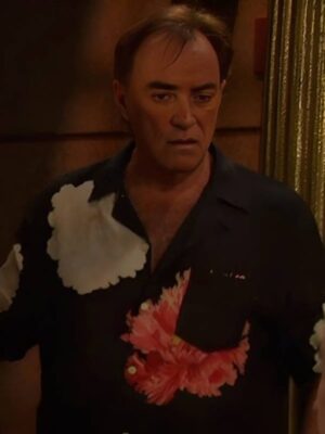 2025 Days of Our Lives Thaao Penghlis Floral Black Shirt