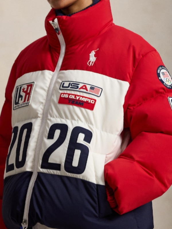 2026 Team USA Olympics Opening Ceremony Puffer Jacket Red