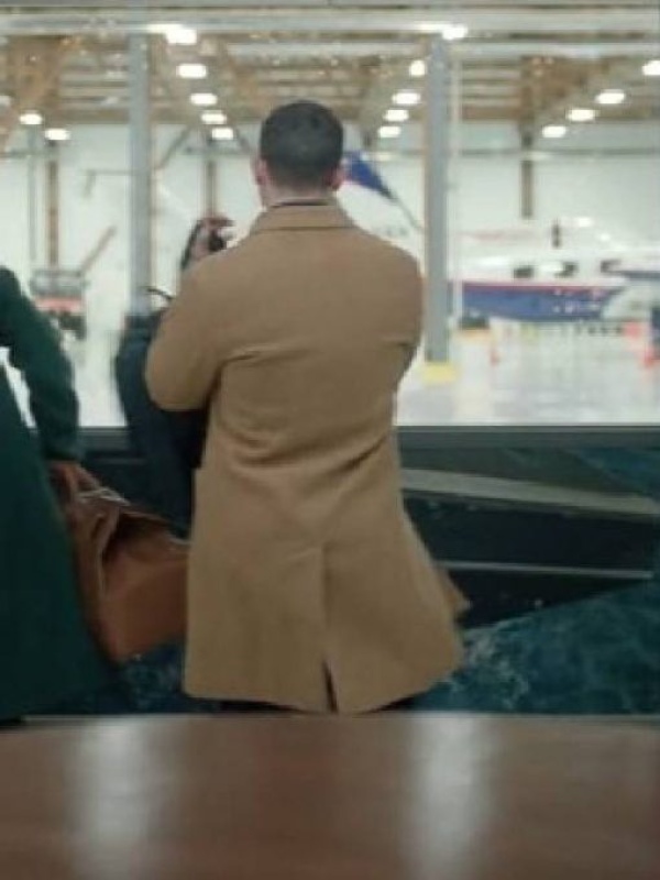 A Very Jonas Christmas 2025 Nick Jonas Brown Long Wool Coat