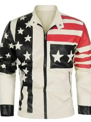 American Flag Vintage Leather Jacket