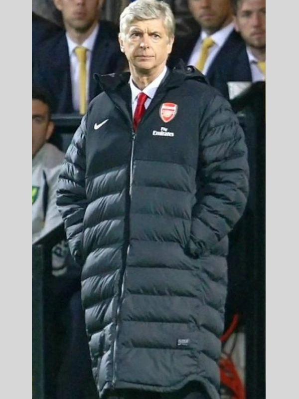 Arsene Wenger Oversized Puffer Hooded Coat-Black